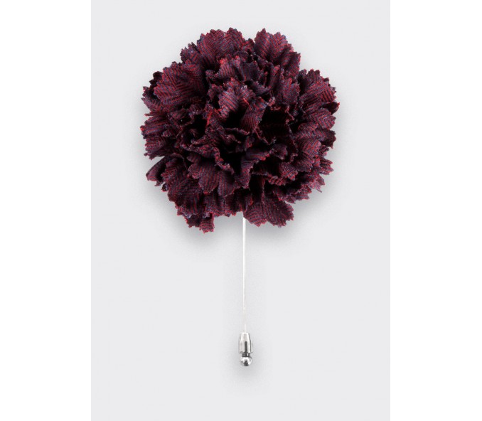 Cinabre Boutonnière Chevron Lie De Vin