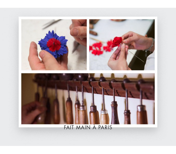 Cinabre Boutonnière Chevron Prune