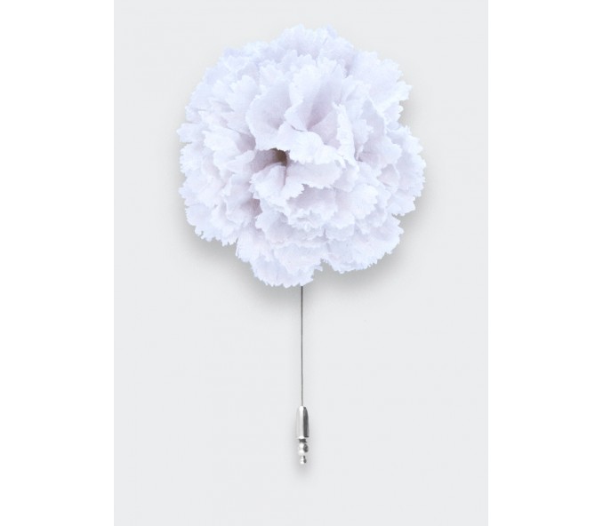 Cinabre Boutonnière Coton Piqué Blanche