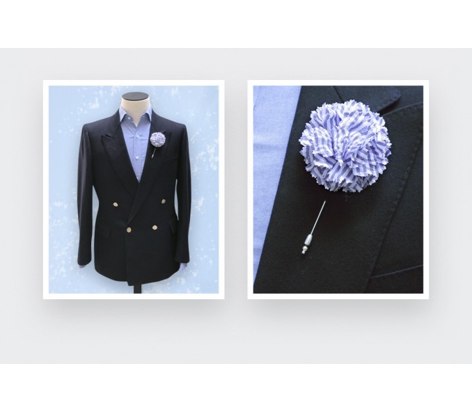 Cinabre Boutonnière Seersucker