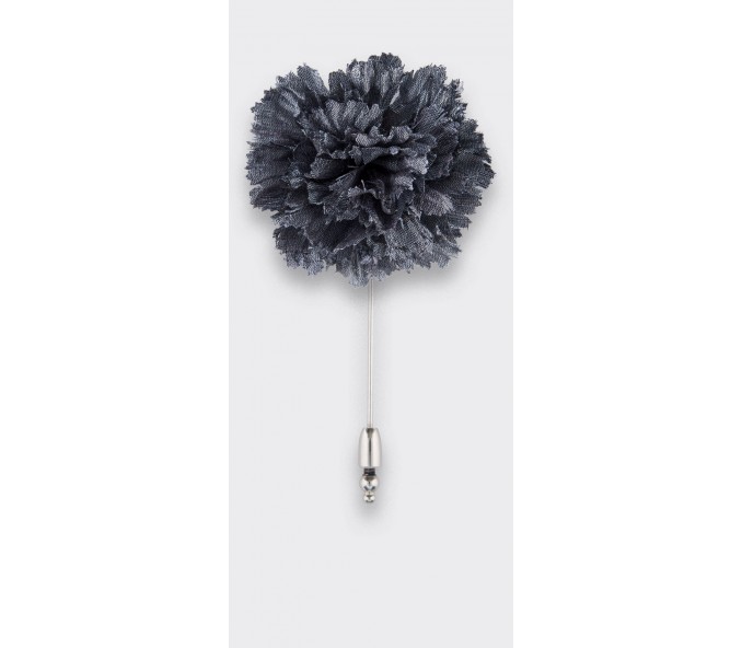 Cinabre Boutonnière Soie Grise