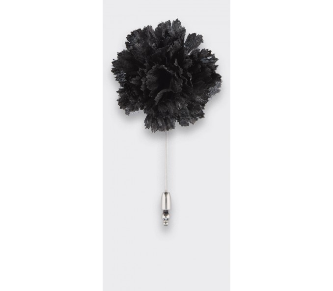 Cinabre Boutonnière Soie Noir