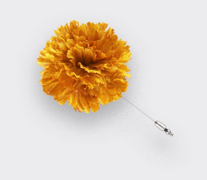 cinabre Boutonnière Soie Or