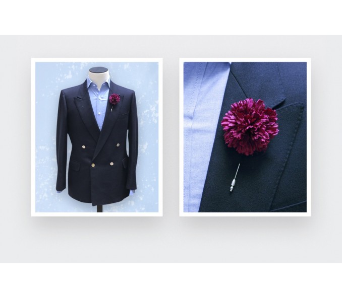 Cinabre Boutonnière Soie Violet