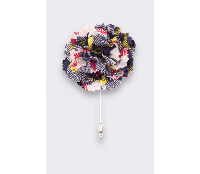 Cinabre Boutonnière Tartan Blanc McRae