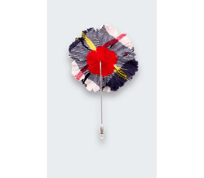 Cinabre Boutonnière Tartan Blanc McRae