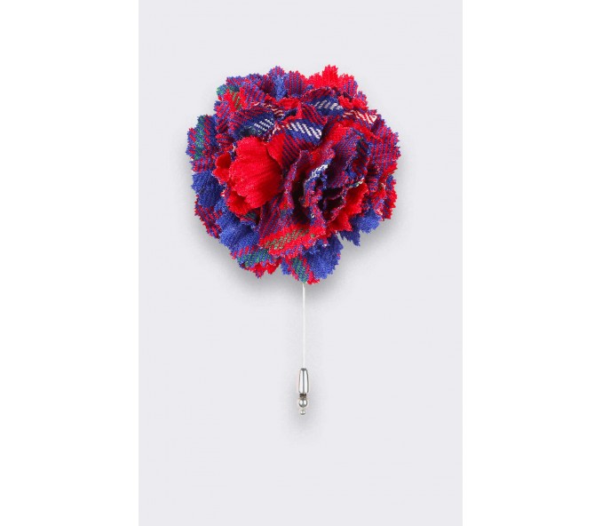 Cinabre Boutonnière Tartan Rouge Galloway