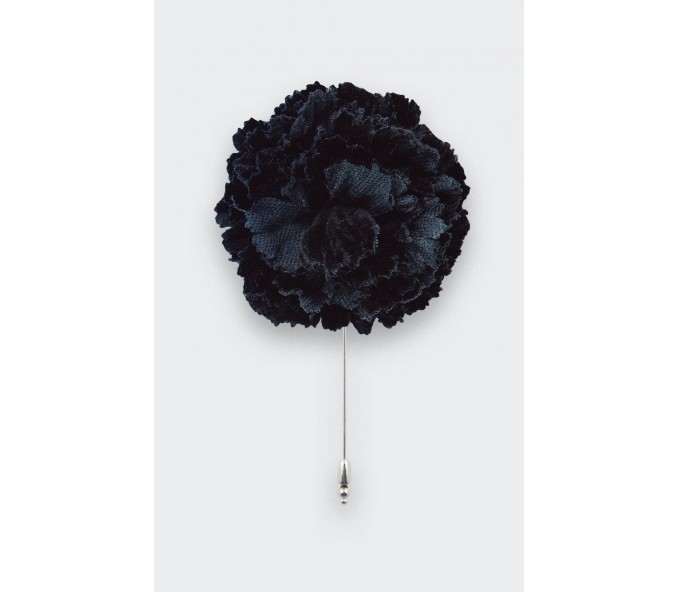 Cinabre Boutonnière Velours Noir