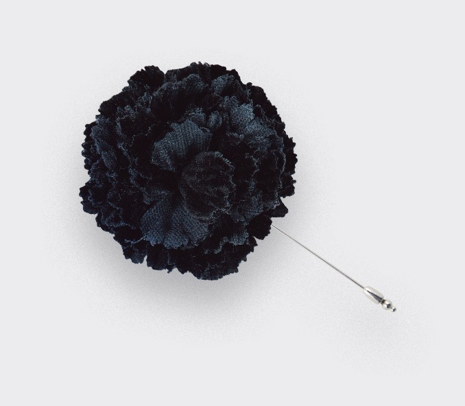 cinabre Boutonnière Velours Noir