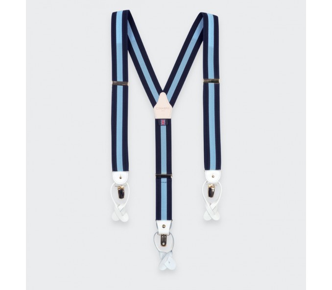 Cinabre Bretelles Marine Rayure Ciel