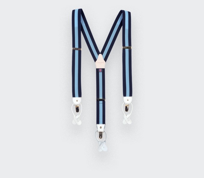 cinabre Bretelles Marine Rayure Ciel