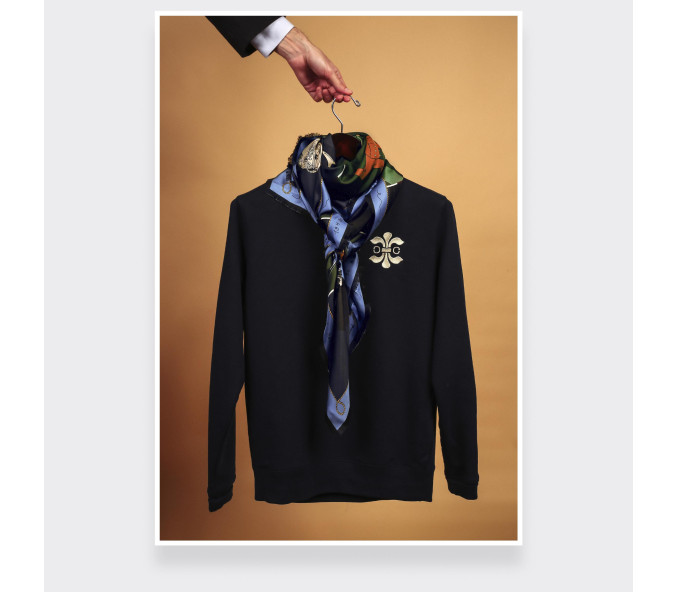 Cinabre Carré Soie 130 Suite Cinabre Marine