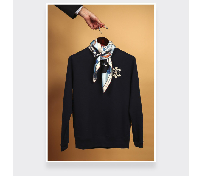 Cinabre Carré Soie 90 Suite Cinabre Ciel