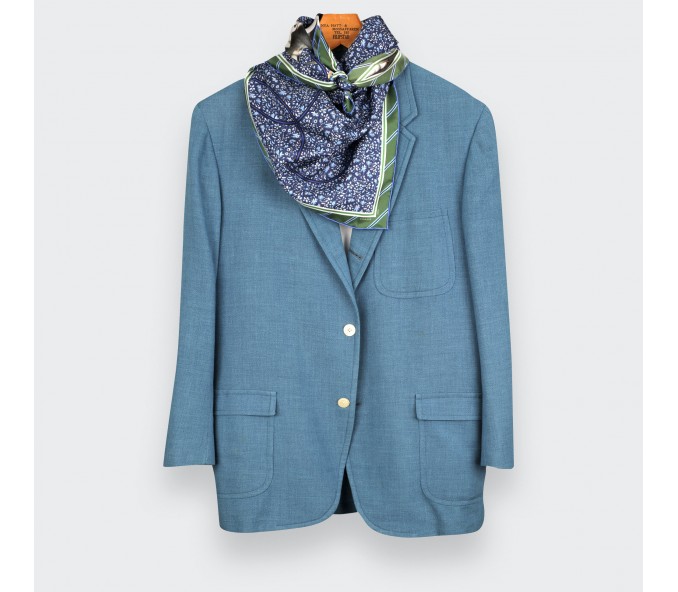 Cinabre Carré Soie Spationaute Marine