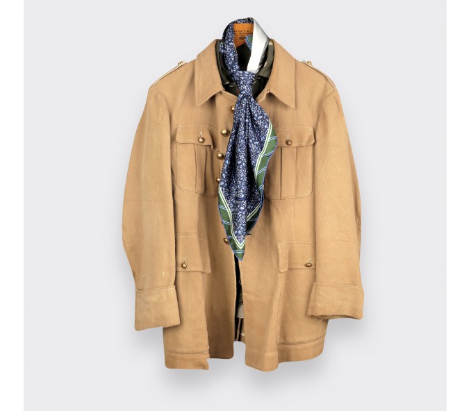 Cinabre Carré Soie Spationaute Marine