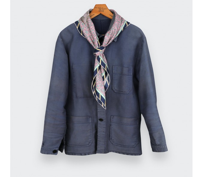 Cinabre Carré Soie Spationaute Rose