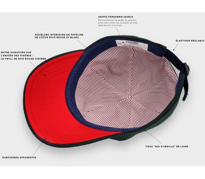 Cinabre Casquette Nid D'Abeille N°1