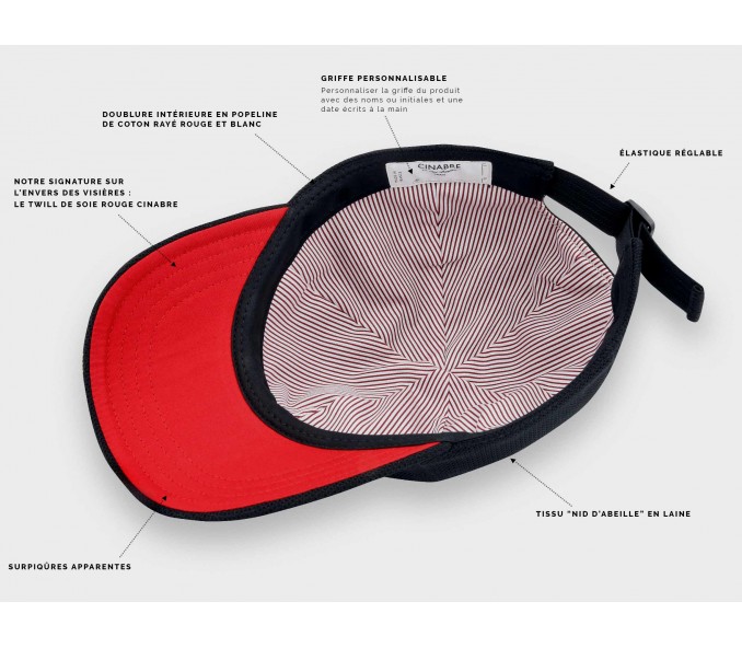 Cinabre Casquette Nid D'Abeille N°4