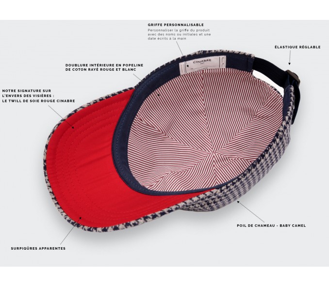 Cinabre Casquette Pied De Poule N°5