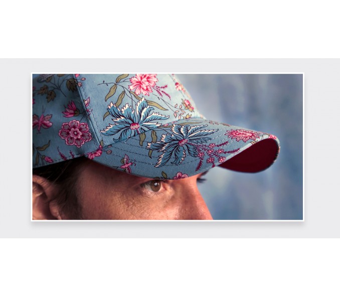 Cinabre Casquette Pompadour Bleu