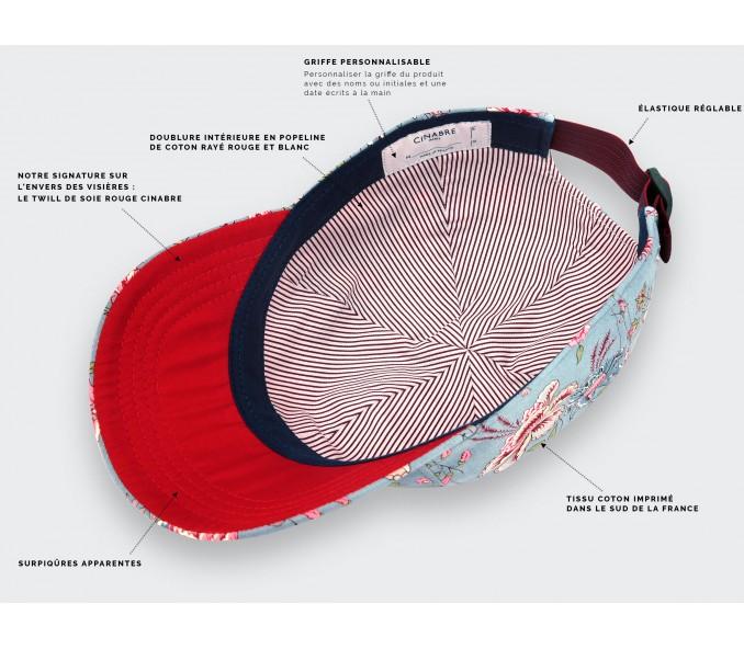 Cinabre Casquette Pompadour Bleu