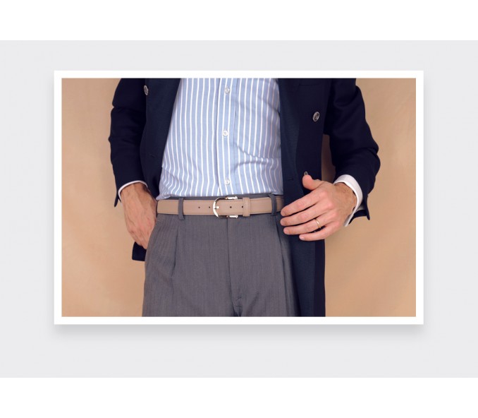 Cinabre Ceinture Cuir Crème