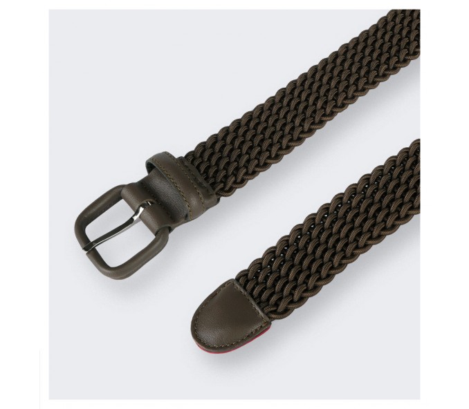 Cinabre Ceinture Tressée Kaki