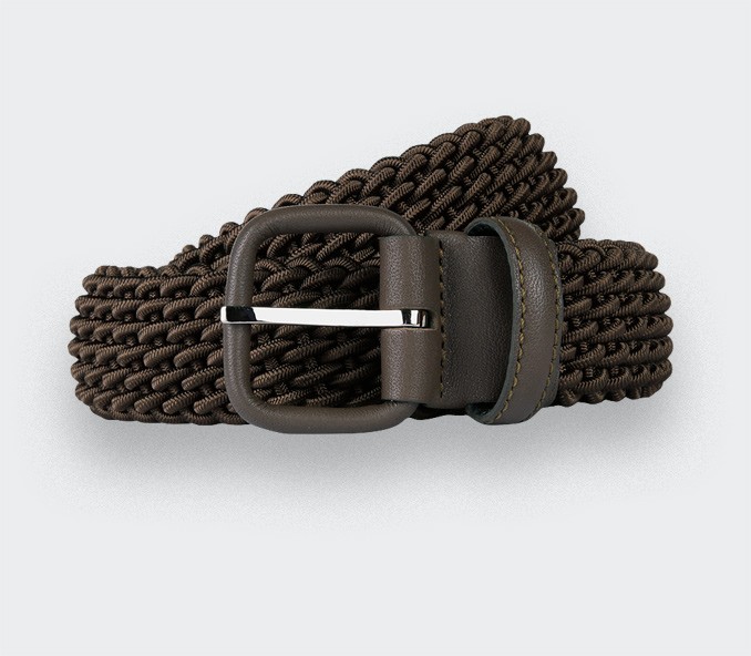 cinabre Ceinture tressée Kaki