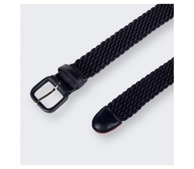 Cinabre Ceinture Tressée Marine