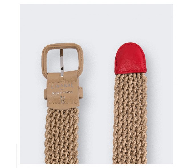 Cinabre Ceinture Tressée Sable