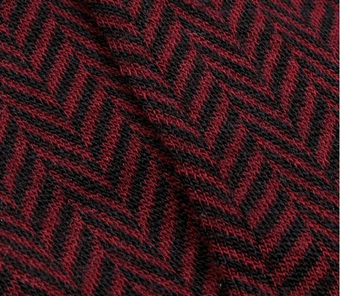 Cinabre Chaussettes Chevron Bordeaux Bleu Marine