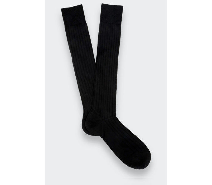 Cinabre Chaussettes Mi-bas Black Tie En Soie