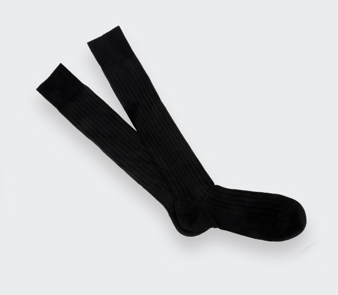 cinabre Chaussettes mi-bas Black Tie en Soie