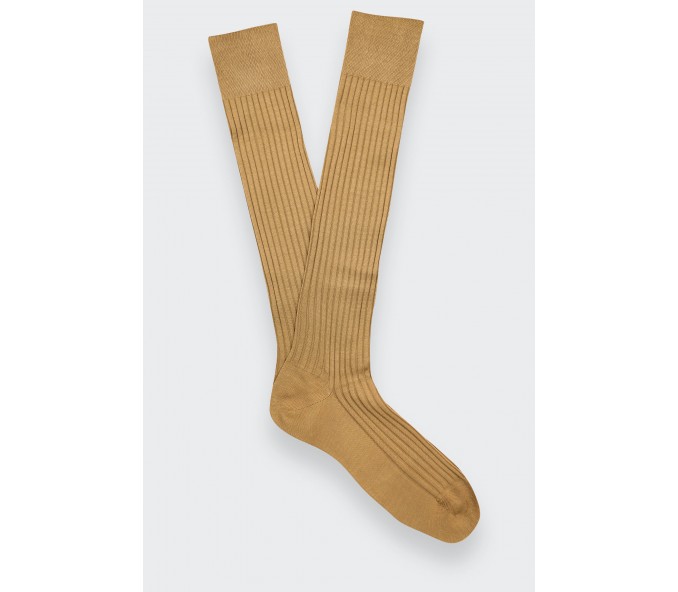 Cinabre Chaussettes Mi-bas Homme Unies Kaki Clair