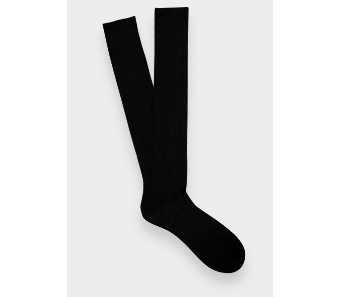 Cinabre Chaussettes Mi-bas Homme Unies Noir