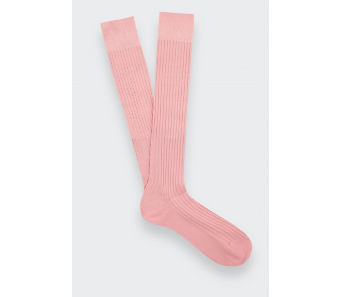 Cinabre Chaussettes Mi-bas Homme Unies Rose