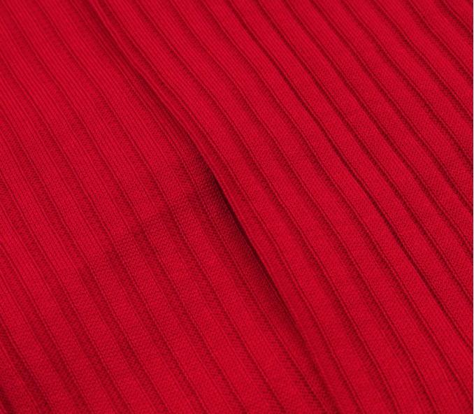 Cinabre Chaussettes Mi-bas Homme Unies Rouge