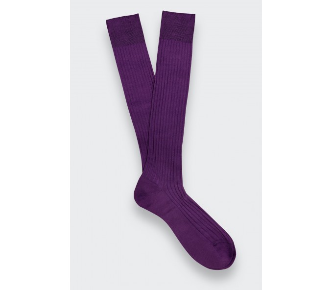 Cinabre Chaussettes Mi-bas Homme Unies Violet