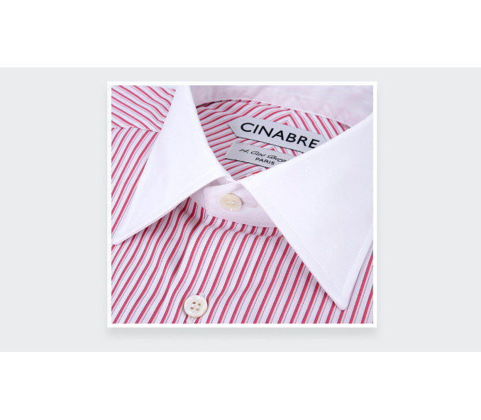 Cinabre Chemise Col Contrasté Rouge N°1