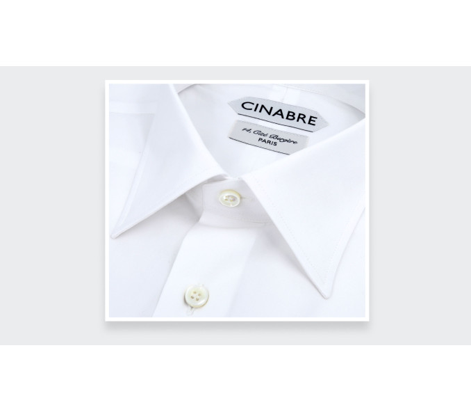 Cinabre Chemise En Popeline Unie Blanche N°1