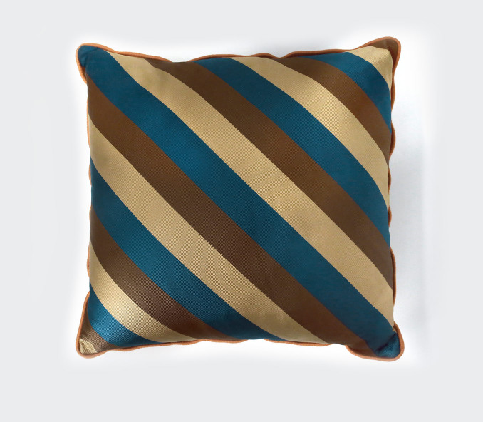 cinabre Coussin Rayures Café Crème