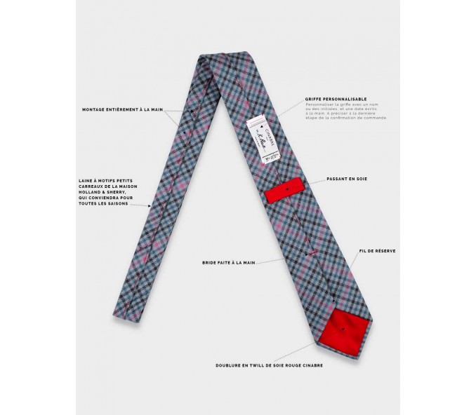 Cinabre Cravate Alderney Grise