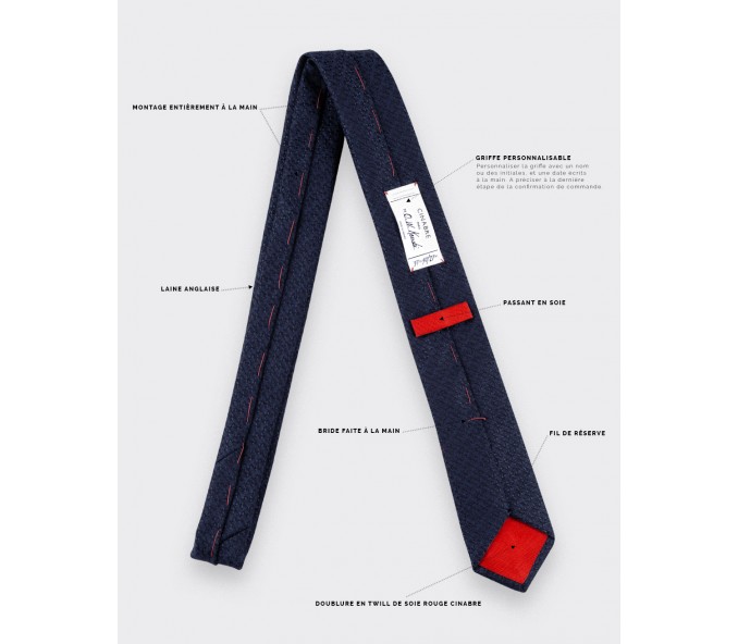 Cinabre Cravate Bleu Cosmique