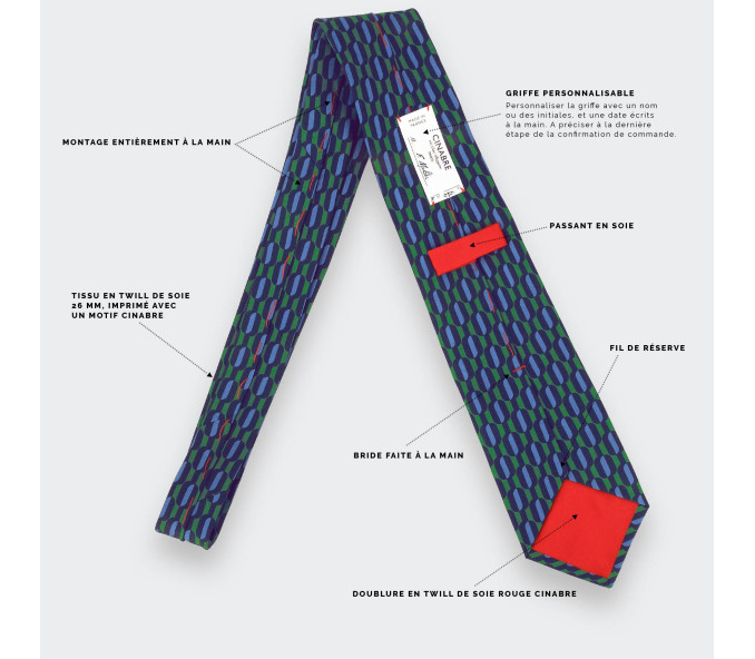 Cinabre Cravate Bouée Vert Sapin