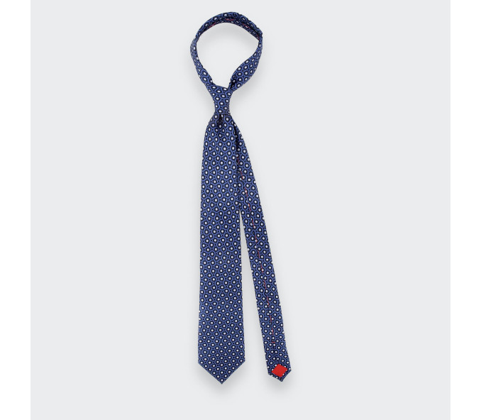 Cinabre Cravate Cannage Bleu Marine
