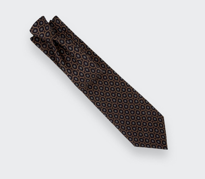 cinabre Cravate Cannage Chocolat