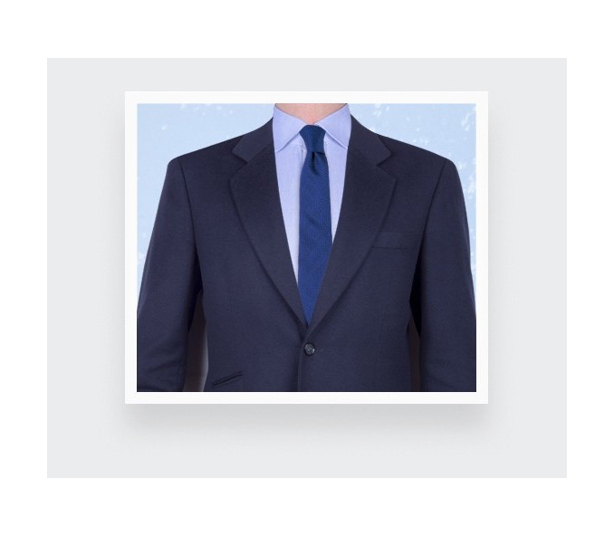 Cinabre Cravate Chevron Bleu