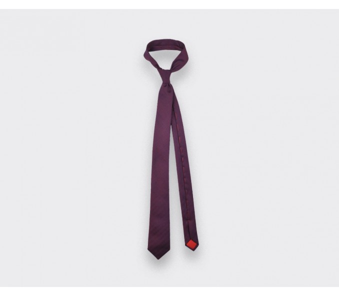 Cinabre Cravate Chevron Bordeaux