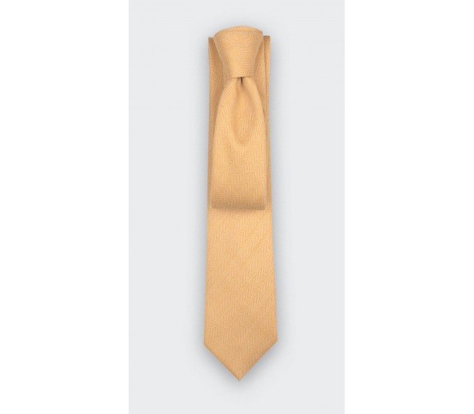 Cinabre Cravate Chevron Jaune