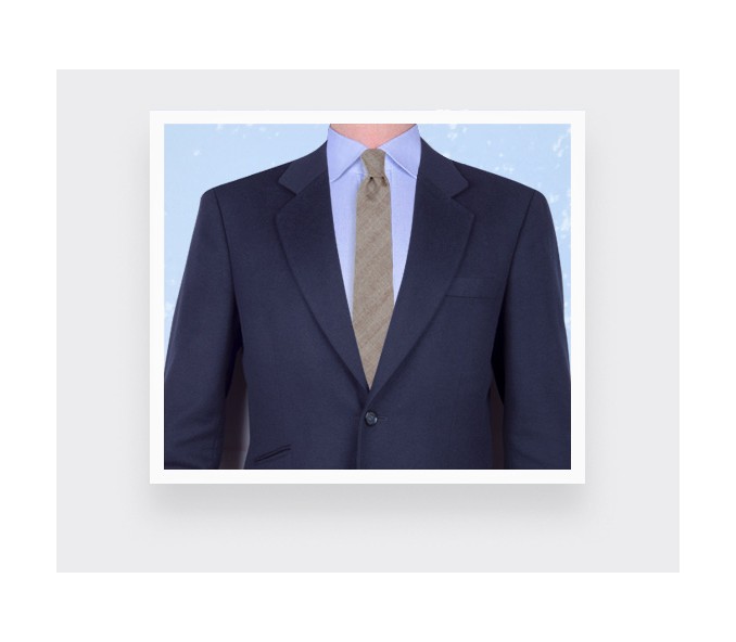 Cinabre Cravate Chevron Marron Clair